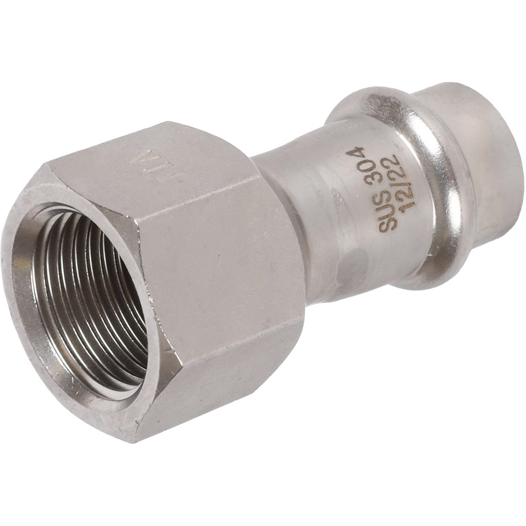 Переходник ВПр-ВР, 28х3/4, из нержавеющей стали прессовой ROMMER