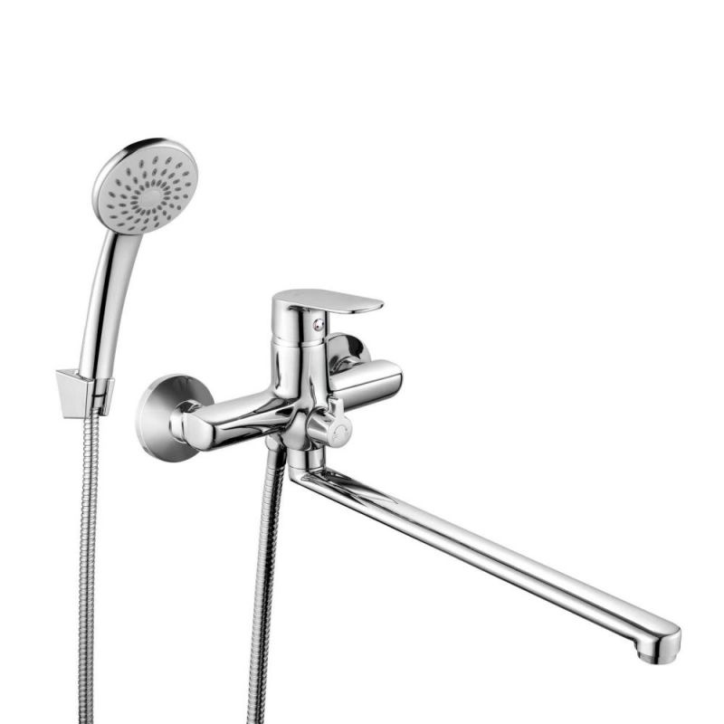 Смеситель для ванны GROSS AQUA Flat 7250520C-35F, длинный излив