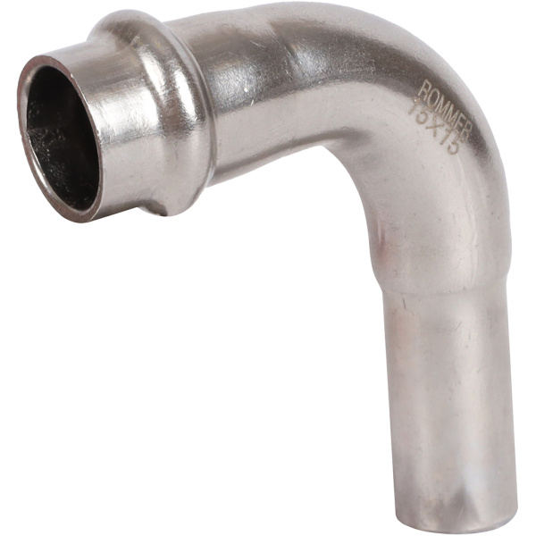 Угольник однораструбный 90° ВПр-НПр, 18, из нержавеющей стали прессовой  ROMMER